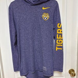 Nike LSU Tigers Purple Gold Long Sleeve Hooded T-shirt